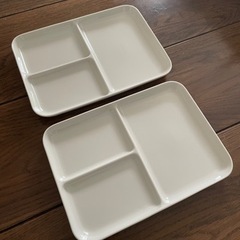 無印良品　仕切皿・大　2枚セット