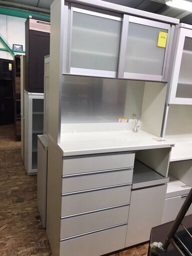 パモウナ　レンジボード　ホワイト　スロークローズ　クリーニング済　貝塚市　二色浜