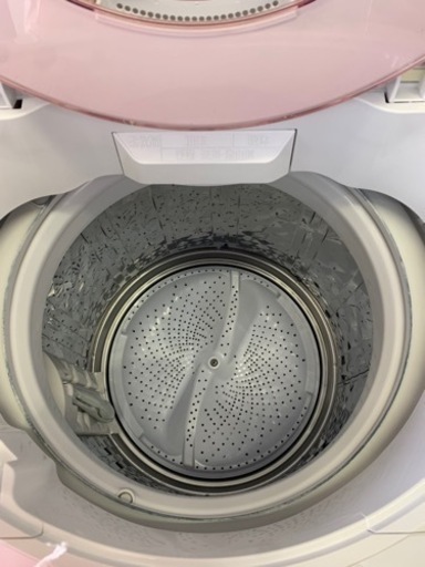 万代店　美品　SHARP 8kg 穴なしサイクロン洗浄!!夜でも安心の低騒音!洗濯機【ES-GV8A-P】