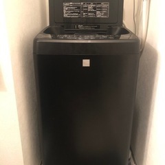 洗濯機　お洒落　シンプル　黒