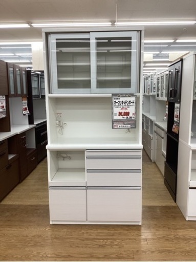 KA-57【新入荷　リサイクル品】松田家具　オープンキッチンボード　白