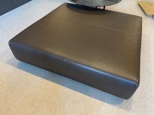 【美品】arflex アルフレックス■GALE ガーレ 本革レザー オットマン ダークブラウン■50-70万円■