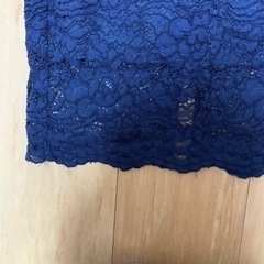 GU タイトスカート　レース　ネイビーの画像