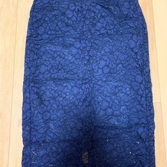 GU タイトスカート　レース　ネイビー