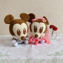 【美品】ミッキー・ミニー ウェディング ぬいぐるみ