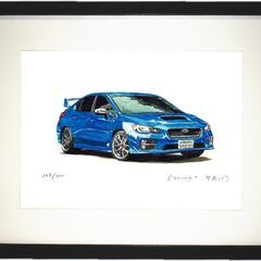 NC-421 スバル インプレッサWRX STI 限定版画 直筆サイン有 額装済 作家 平右ヱ門の画像