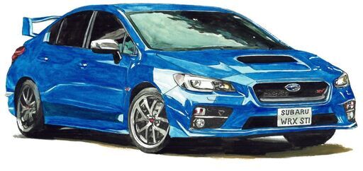 NC-422 スバル インプレッサWRX STI/WRX ST 限定版画 直筆サイン有 額装済 作家 平右ヱ門