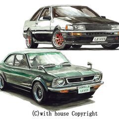 NC-425レビンTE27/AE86限定版画 直筆サイン額装済●作家平右ヱ門 NC-425 カローラレビンTE27/AE86 限定版画 直筆サイン有 額装済