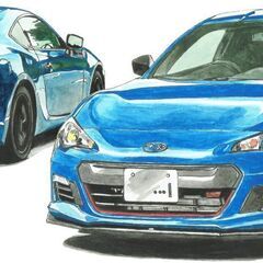 NC-429 TOYOTA86/スバルBRZ S WR 限定版画 直筆サイン有 額装済 作家 平右ヱ門の画像