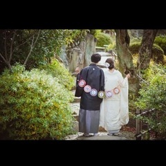 結婚式　前撮り　ガーランド　扇子の画像