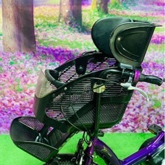 ➁ 4769子供乗せ電動自転車ブリヂストン3人乗り新品20インチ良好バッテリー