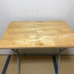 【無料】一枚板の机、シンプル収納の画像