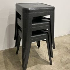 スタッキングスツール3脚セット【直接引き渡し・世田谷区池尻】チャコール グレー