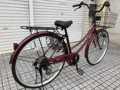 【26インチ自転車】6段変速付　大きめバスケット　鍵新品❗️スペアキーあり　若林自転車　膳所店　SALE中❗️