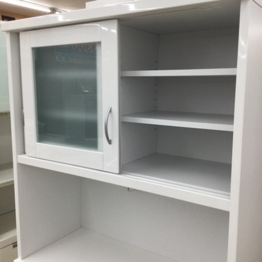 【✨ホワイト❗️ 3口コンセント❗️引き戸タイプ❗️✨】定価¥46,500 近藤産業 2面レンジボード