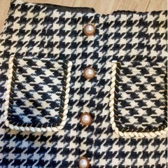 千鳥高級感溢れる膝丈スカートの画像