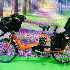 ❷ 4767子供乗せ電動自転車ブリヂストン3人乗り新品20インチ...