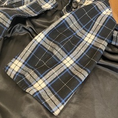 ポンチョ風コート　チェック柄の画像