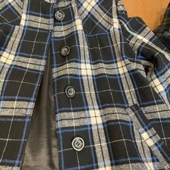 ポンチョ風コート　チェック柄の画像