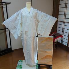新品襦袢　袷　無双•袋帯　六通　山　金の箔　留袖　訪問着