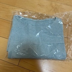 ブラウス　グリーン　ストライプ　M