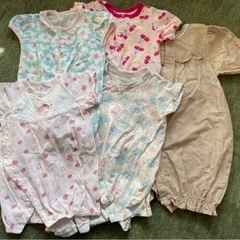 <11点！まとめ売り>半そで70〜80ロンパース　女の子用の画像