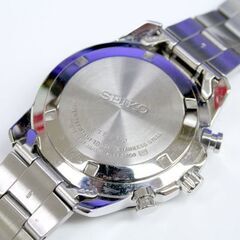 美品 SEIKO クロノグラフ SSB031P1 逆輸入モデル 6T63-00D0 クオーツ ブラックダイヤル シルバーブレス メンズ デイト 24時間針 札幌市 清田区 平岡