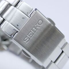 美品 SEIKO クロノグラフ SSB031P1 逆輸入モデル 6T63-00D0 クオーツ ブラックダイヤル シルバーブレス メンズ デイト 24時間針 札幌市 清田区 平岡