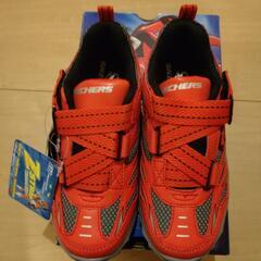 値下げ可【新品】SKECHERS スケッチャーズ キッズスニーカー 赤 未使用品/外箱付/タグ付の画像