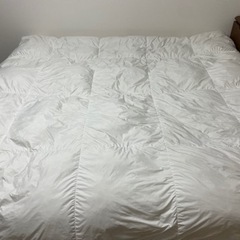 クイーンサイズ ニトリ かるふわ 羽毛布団 2枚合わせ羽毛掛ふとん