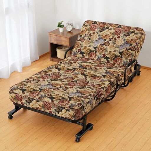 折りたたみベッド　電動リクライニング　シングル　ポケットコイル