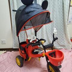 ミッキーマウス 三輪車 お出かけ お散歩に カーゴサンシェード 近日出品取り止め お急ぎください の画像