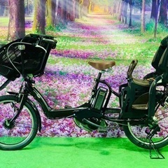 0946ヤマハ3人乗り対応/子供乗せ電動自転車 ➁ 4764子供乗せ電動自転車ヤマハ3人乗り新品20インチ良好バッテリー