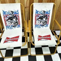 Budweiserチェア　レトロ　ビンテージタ　折り畳みチェア　...