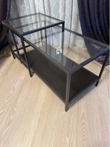 【受渡者様決定】定価　15853 IKEA (イケア) VITTSJO ヴィットショー ネストテーブル2点セット