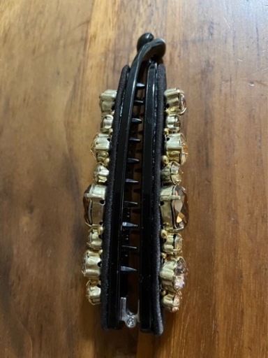 美品　コンプレックスビズ バナナクリップ ストーン ピンク