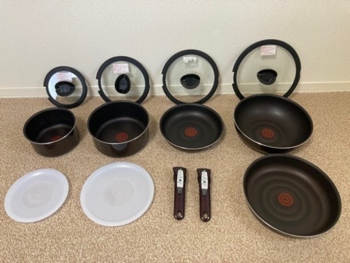 【受付終了しました】ティファール　鍋、フライパン、蓋の13点セット