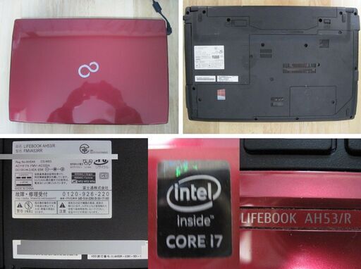 ※取引先確定しました。超高速！第4世代i7/4702MQ!!  富士通LIFEBOOK-AH53R-Win11- Core i7-4702MQ-メモリ16GB-新品SSD512GB-Office2021カメラBD-RE-ルビーレッド