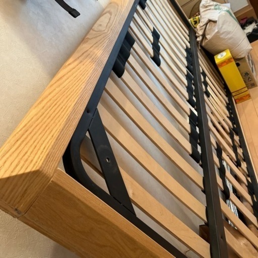 ⭐️【引き取り希望】無印良品ベット　ウォールナット材突板　セミダブル　お運び要相談