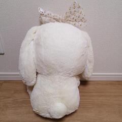 新品　40cm白ウサギ　リボンの画像