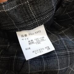 130cm フォーマルハーフパンツグレーチェックの画像