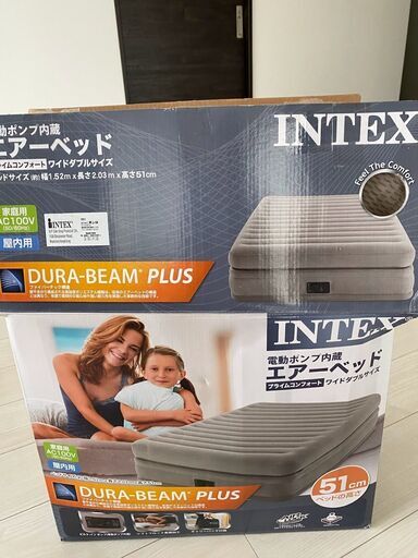 インテックス Intex エアーベッド 電動 プライムコンフォート QUEEN（ワイドダブル）64445