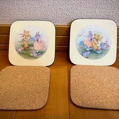 ベア&ラビット　コルクコースター（6枚組）の画像