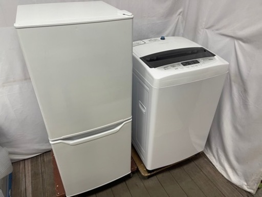 値下げ中！【配送可能】2021年式　単身家電2点セット　2ドア冷蔵庫　縦型5kg洗濯機