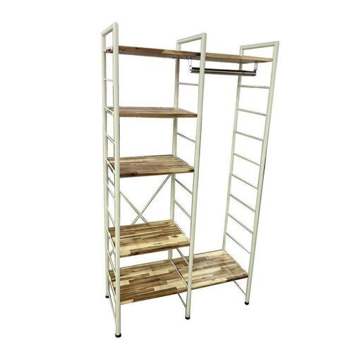 【完売致しました。】新品未使用 高級アカシア木材使用ウッドシェルフ 定価 22,000円 小売店閉店の為、処分価格