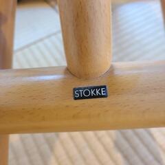 【値下】ストッケ　バランスチェア(赤)　クッションヘタリありの画像