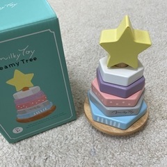 美品 ＊ エドインター ミルキートイ 木のおもちゃ 知育玩具 つみき