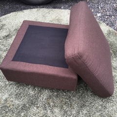 中古　布張り　スツール　ブラウンの画像