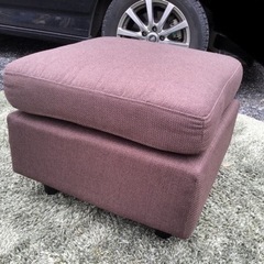 中古　布張り　スツール　ブラウン