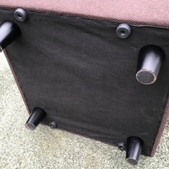 中古　布張り　スツール　ブラウンの画像
